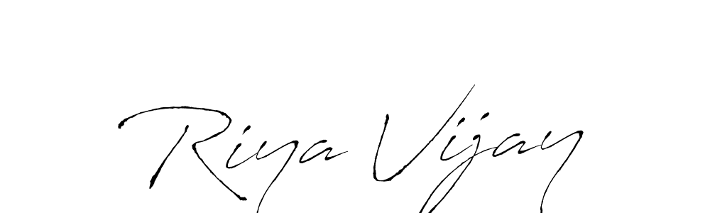 Create a beautiful signature design for name Riya Vijay. With this signature (Antro_Vectra) fonts, you can make a handwritten signature for free. Riya Vijay signature style 6 images and pictures png