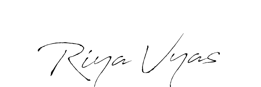 How to make Riya Vyas name signature. Use Antro_Vectra style for creating short signs online. This is the latest handwritten sign. Riya Vyas signature style 6 images and pictures png