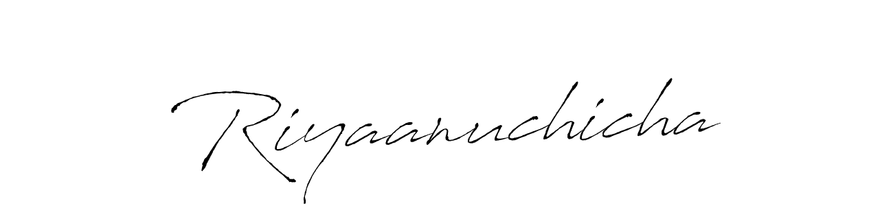 Make a beautiful signature design for name Riyaanuchicha. With this signature (Antro_Vectra) style, you can create a handwritten signature for free. Riyaanuchicha signature style 6 images and pictures png