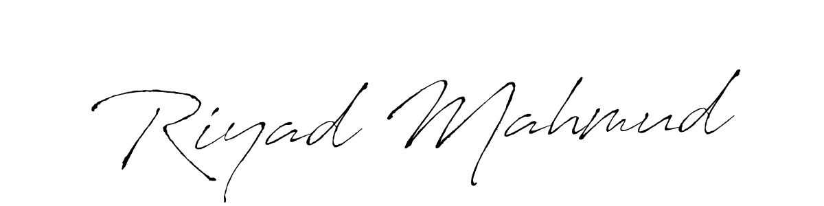 Also we have Riyad Mahmud name is the best signature style. Create professional handwritten signature collection using Antro_Vectra autograph style. Riyad Mahmud signature style 6 images and pictures png