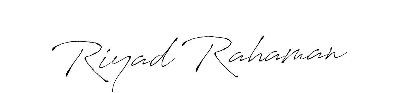 Also we have Riyad Rahaman name is the best signature style. Create professional handwritten signature collection using Antro_Vectra autograph style. Riyad Rahaman signature style 6 images and pictures png