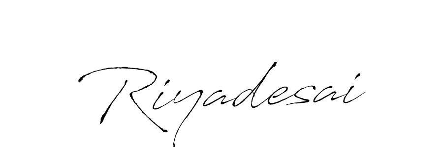 Also we have Riyadesai name is the best signature style. Create professional handwritten signature collection using Antro_Vectra autograph style. Riyadesai signature style 6 images and pictures png