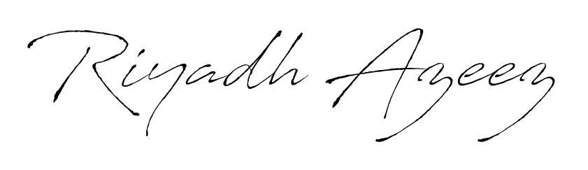 A dynamic signature style for Riyadh Azeez using Antro_Vectra script. Designed to look authentic, handwritten, and professional. Riyadh Azeez signature style 6 images and pictures png
