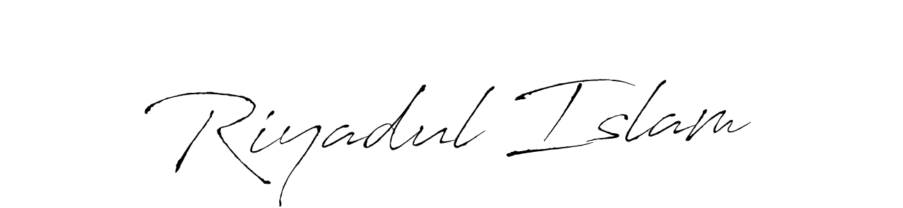 Riyadul Islam stylish signature style. Best Handwritten Sign (Antro_Vectra) for my name. Handwritten Signature Collection Ideas for my name Riyadul Islam. Riyadul Islam signature style 6 images and pictures png