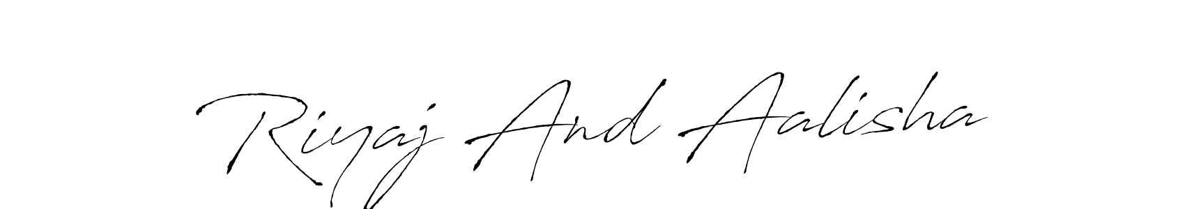 Riyaj And Aalisha stylish signature style. Best Handwritten Sign (Antro_Vectra) for my name. Handwritten Signature Collection Ideas for my name Riyaj And Aalisha. Riyaj And Aalisha signature style 6 images and pictures png