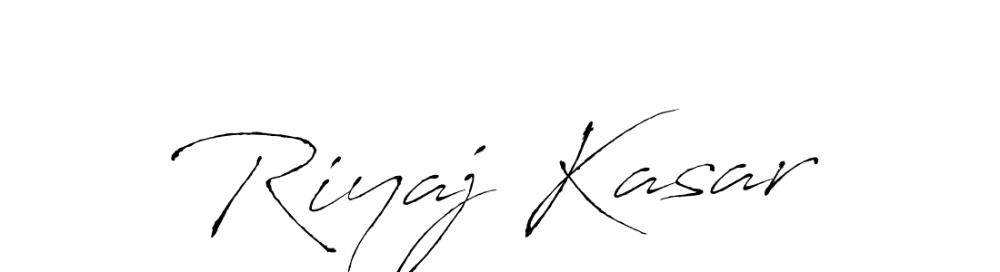 How to make Riyaj Kasar name signature. Use Antro_Vectra style for creating short signs online. This is the latest handwritten sign. Riyaj Kasar signature style 6 images and pictures png