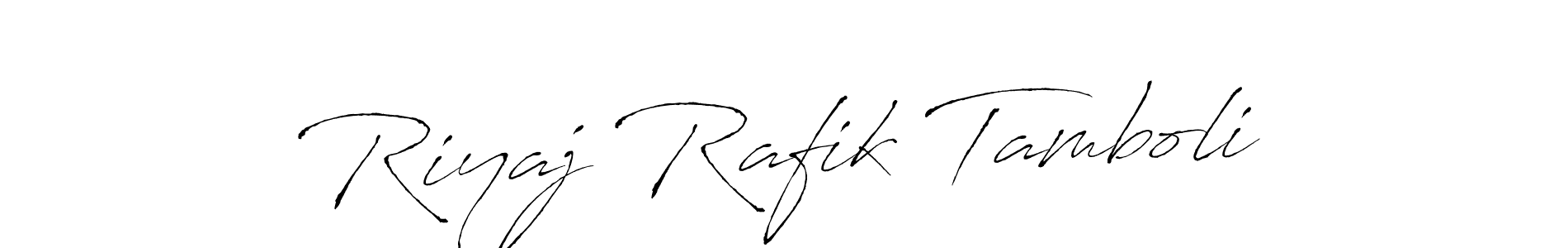 Also we have Riyaj Rafik Tamboli name is the best signature style. Create professional handwritten signature collection using Antro_Vectra autograph style. Riyaj Rafik Tamboli signature style 6 images and pictures png