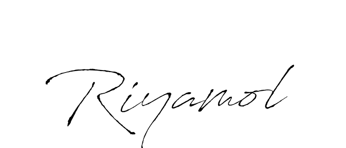 How to make Riyamol name signature. Use Antro_Vectra style for creating short signs online. This is the latest handwritten sign. Riyamol signature style 6 images and pictures png