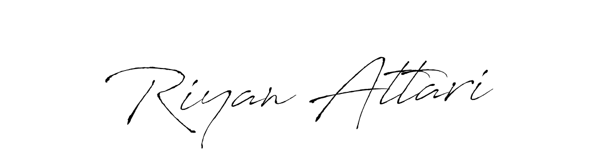 Design your own signature with our free online signature maker. With this signature software, you can create a handwritten (Antro_Vectra) signature for name Riyan Attari. Riyan Attari signature style 6 images and pictures png