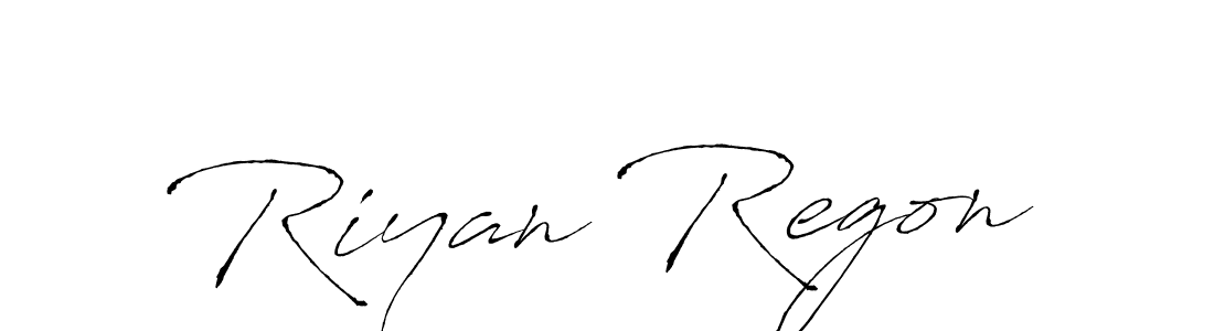 How to make Riyan Regon name signature. Use Antro_Vectra style for creating short signs online. This is the latest handwritten sign. Riyan Regon signature style 6 images and pictures png