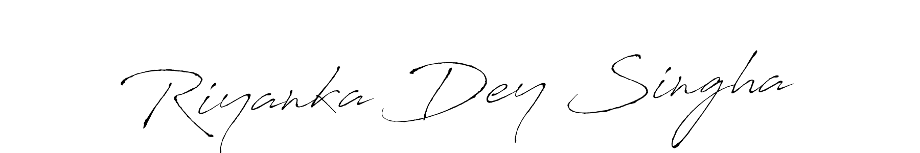 Design your own signature with our free online signature maker. With this signature software, you can create a handwritten (Antro_Vectra) signature for name Riyanka Dey Singha. Riyanka Dey Singha signature style 6 images and pictures png