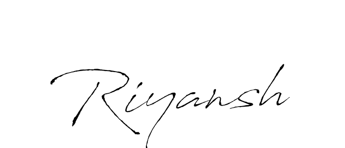 Make a beautiful signature design for name Riyansh. With this signature (Antro_Vectra) style, you can create a handwritten signature for free. Riyansh signature style 6 images and pictures png