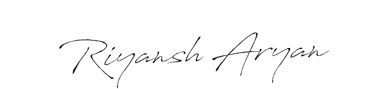 You can use this online signature creator to create a handwritten signature for the name Riyansh Aryan. This is the best online autograph maker. Riyansh Aryan signature style 6 images and pictures png