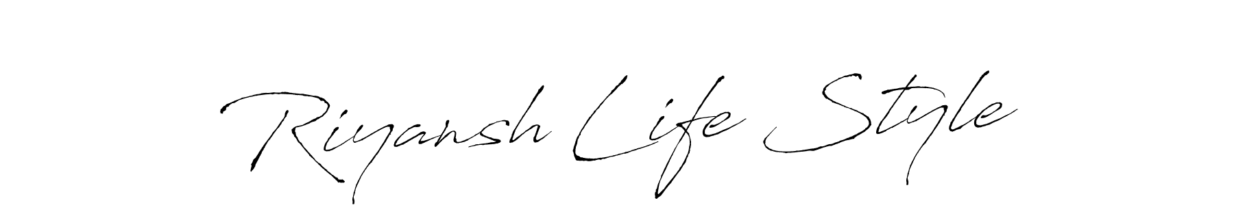 Create a beautiful signature design for name Riyansh Life Style. With this signature (Antro_Vectra) fonts, you can make a handwritten signature for free. Riyansh Life Style signature style 6 images and pictures png