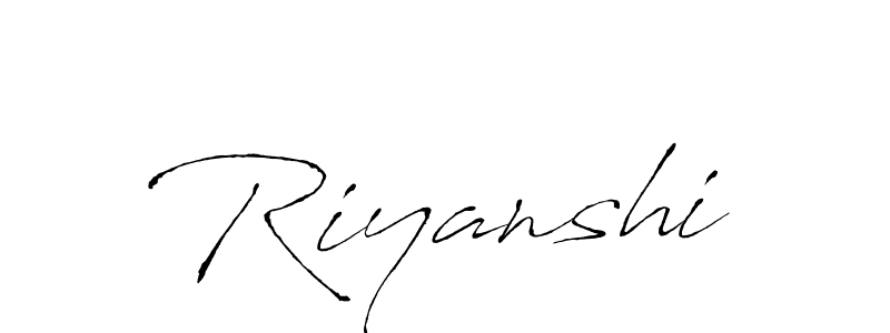 The best way (Antro_Vectra) to make a short signature is to pick only two or three words in your name. The name Riyanshi include a total of six letters. For converting this name. Riyanshi signature style 6 images and pictures png