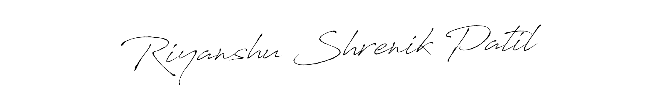 Riyanshu Shrenik Patil stylish signature style. Best Handwritten Sign (Antro_Vectra) for my name. Handwritten Signature Collection Ideas for my name Riyanshu Shrenik Patil. Riyanshu Shrenik Patil signature style 6 images and pictures png