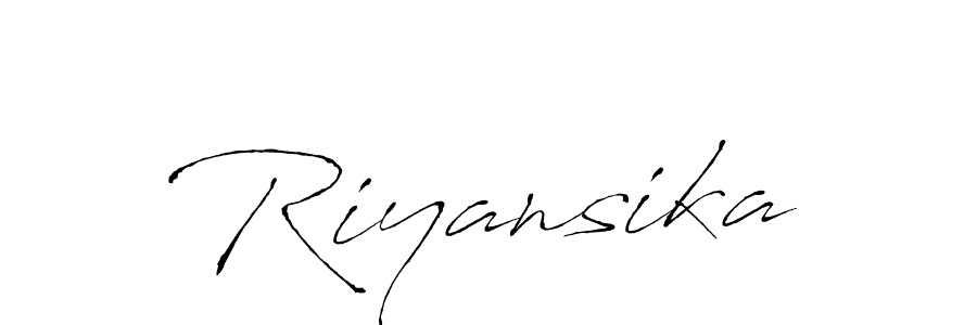 Make a beautiful signature design for name Riyansika. With this signature (Antro_Vectra) style, you can create a handwritten signature for free. Riyansika signature style 6 images and pictures png