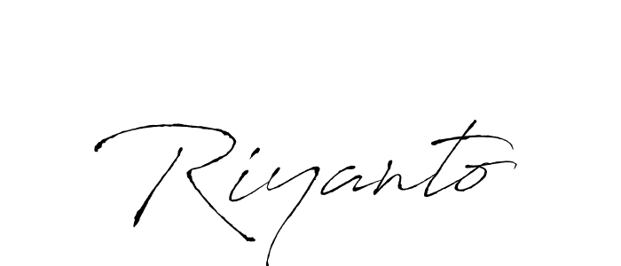 Make a beautiful signature design for name Riyanto. With this signature (Antro_Vectra) style, you can create a handwritten signature for free. Riyanto signature style 6 images and pictures png