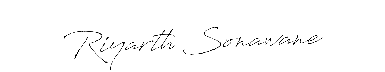 Create a beautiful signature design for name Riyarth Sonawane. With this signature (Antro_Vectra) fonts, you can make a handwritten signature for free. Riyarth Sonawane signature style 6 images and pictures png