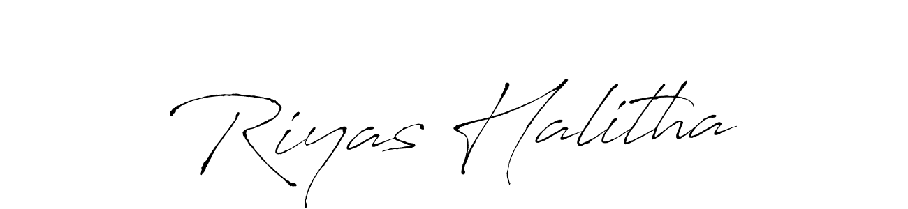 Create a beautiful signature design for name Riyas Halitha. With this signature (Antro_Vectra) fonts, you can make a handwritten signature for free. Riyas Halitha signature style 6 images and pictures png