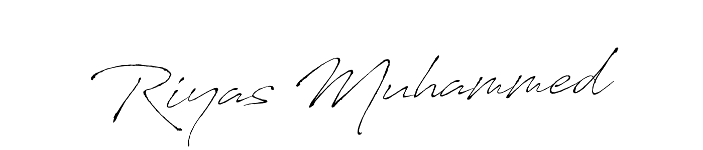 How to make Riyas Muhammed name signature. Use Antro_Vectra style for creating short signs online. This is the latest handwritten sign. Riyas Muhammed signature style 6 images and pictures png