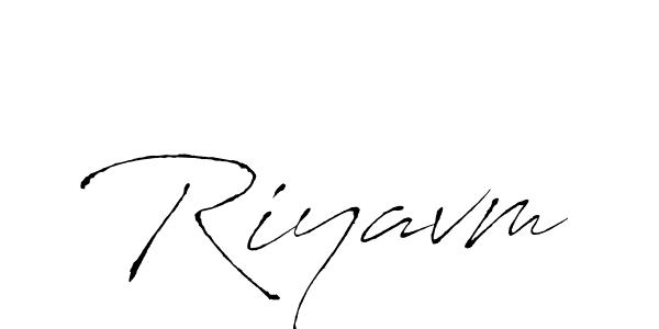 Make a beautiful signature design for name Riyavm. With this signature (Antro_Vectra) style, you can create a handwritten signature for free. Riyavm signature style 6 images and pictures png