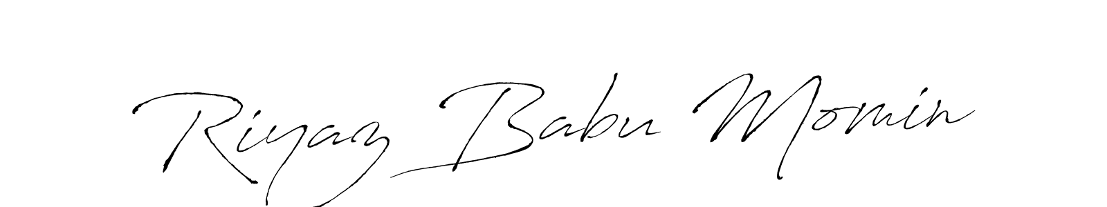 You can use this online signature creator to create a handwritten signature for the name Riyaz Babu Momin. This is the best online autograph maker. Riyaz Babu Momin signature style 6 images and pictures png