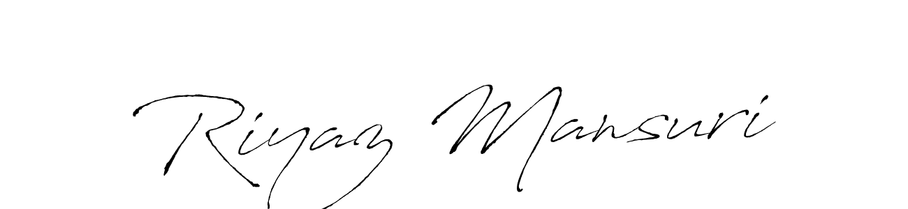 How to make Riyaz Mansuri signature? Antro_Vectra is a professional autograph style. Create handwritten signature for Riyaz Mansuri name. Riyaz Mansuri signature style 6 images and pictures png