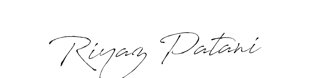 How to make Riyaz Patani name signature. Use Antro_Vectra style for creating short signs online. This is the latest handwritten sign. Riyaz Patani signature style 6 images and pictures png