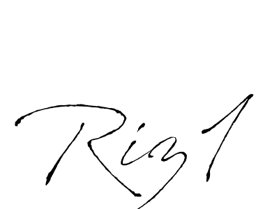 Create a beautiful signature design for name Riz1. With this signature (Antro_Vectra) fonts, you can make a handwritten signature for free. Riz1 signature style 6 images and pictures png