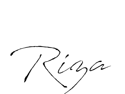 Make a beautiful signature design for name Riza. With this signature (Antro_Vectra) style, you can create a handwritten signature for free. Riza signature style 6 images and pictures png