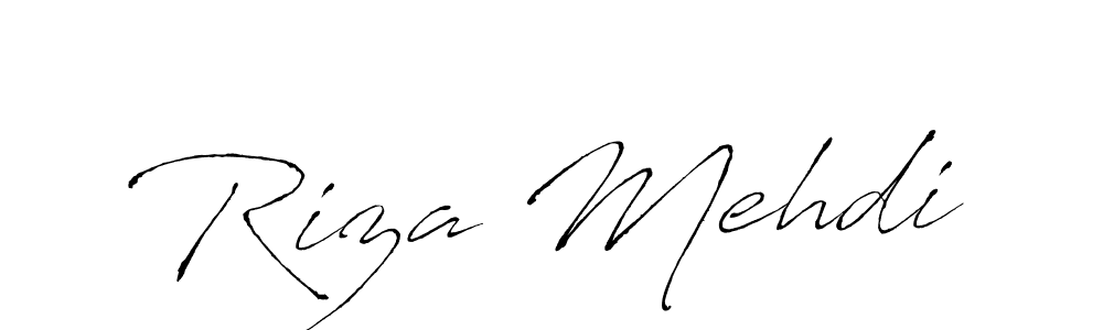 How to make Riza Mehdi name signature. Use Antro_Vectra style for creating short signs online. This is the latest handwritten sign. Riza Mehdi signature style 6 images and pictures png