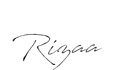 Make a beautiful signature design for name Rizaa. With this signature (Antro_Vectra) style, you can create a handwritten signature for free. Rizaa signature style 6 images and pictures png