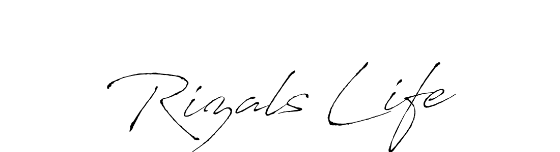 Create a beautiful signature design for name Rizals Life. With this signature (Antro_Vectra) fonts, you can make a handwritten signature for free. Rizals Life signature style 6 images and pictures png
