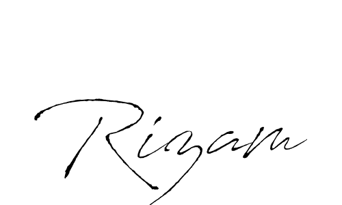How to make Rizam signature? Antro_Vectra is a professional autograph style. Create handwritten signature for Rizam name. Rizam signature style 6 images and pictures png