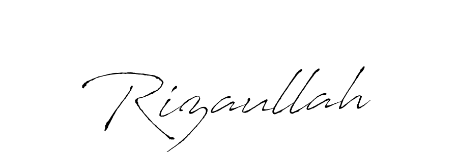 Rizaullah stylish signature style. Best Handwritten Sign (Antro_Vectra) for my name. Handwritten Signature Collection Ideas for my name Rizaullah. Rizaullah signature style 6 images and pictures png