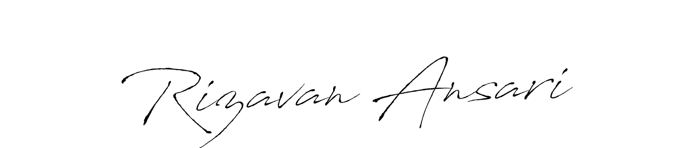 Antro_Vectra is a professional signature style that is perfect for those who want to add a touch of class to their signature. It is also a great choice for those who want to make their signature more unique. Get Rizavan Ansari name to fancy signature for free. Rizavan Ansari signature style 6 images and pictures png