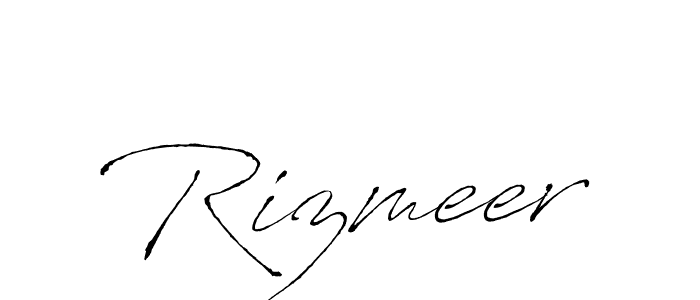 Make a beautiful signature design for name Rizmeer. With this signature (Antro_Vectra) style, you can create a handwritten signature for free. Rizmeer signature style 6 images and pictures png