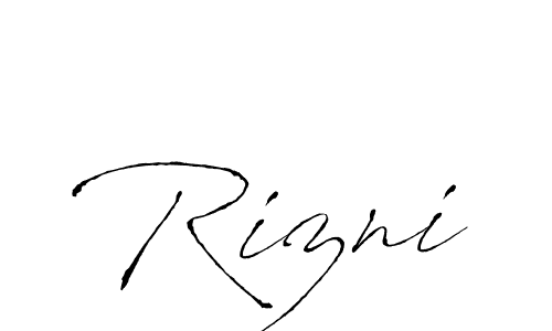 How to make Rizni signature? Antro_Vectra is a professional autograph style. Create handwritten signature for Rizni name. Rizni signature style 6 images and pictures png