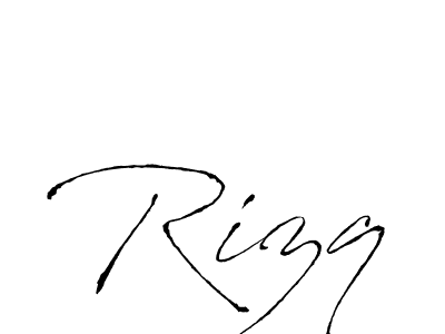 Design your own signature with our free online signature maker. With this signature software, you can create a handwritten (Antro_Vectra) signature for name Rizq. Rizq signature style 6 images and pictures png