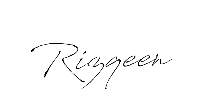 Design your own signature with our free online signature maker. With this signature software, you can create a handwritten (Antro_Vectra) signature for name Rizqeen. Rizqeen signature style 6 images and pictures png
