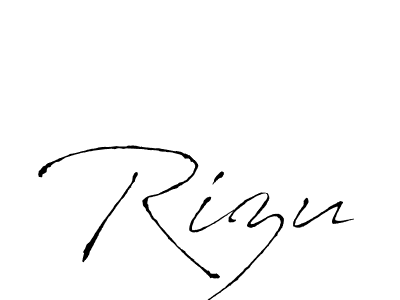 How to make Rizu signature? Antro_Vectra is a professional autograph style. Create handwritten signature for Rizu name. Rizu signature style 6 images and pictures png