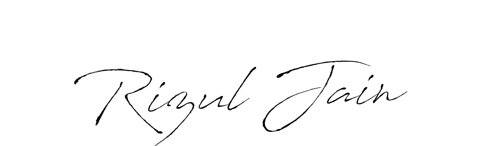 Antro_Vectra is a professional signature style that is perfect for those who want to add a touch of class to their signature. It is also a great choice for those who want to make their signature more unique. Get Rizul Jain name to fancy signature for free. Rizul Jain signature style 6 images and pictures png