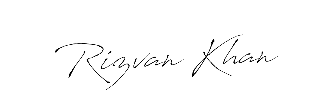Design your own signature with our free online signature maker. With this signature software, you can create a handwritten (Antro_Vectra) signature for name Rizvan Khan. Rizvan Khan signature style 6 images and pictures png