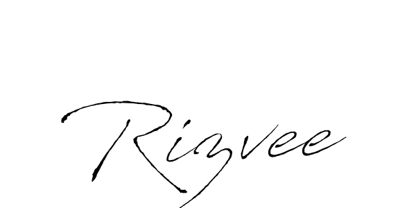Use a signature maker to create a handwritten signature online. With this signature software, you can design (Antro_Vectra) your own signature for name Rizvee. Rizvee signature style 6 images and pictures png