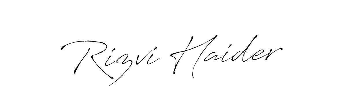 Make a beautiful signature design for name Rizvi Haider. With this signature (Antro_Vectra) style, you can create a handwritten signature for free. Rizvi Haider signature style 6 images and pictures png