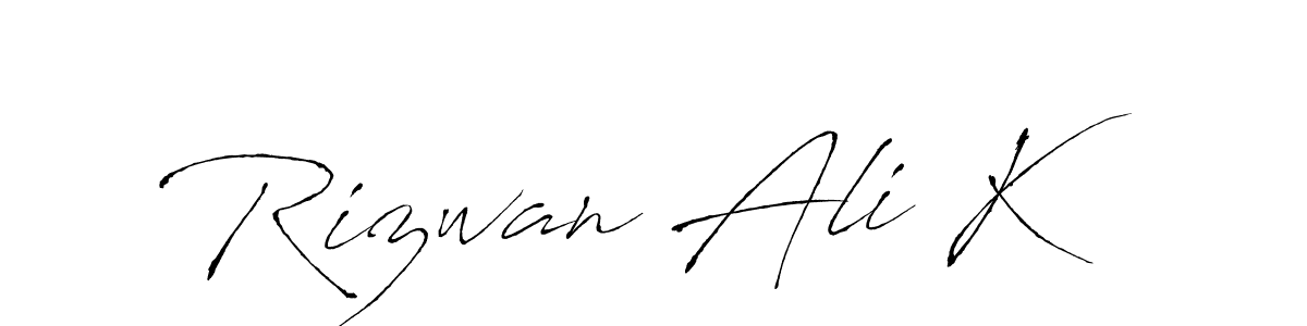if you are searching for the best signature style for your name Rizwan Ali K. so please give up your signature search. here we have designed multiple signature styles  using Antro_Vectra. Rizwan Ali K signature style 6 images and pictures png