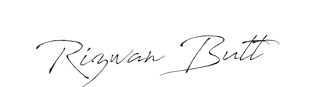 Create a beautiful signature design for name Rizwan Butt. With this signature (Antro_Vectra) fonts, you can make a handwritten signature for free. Rizwan Butt signature style 6 images and pictures png