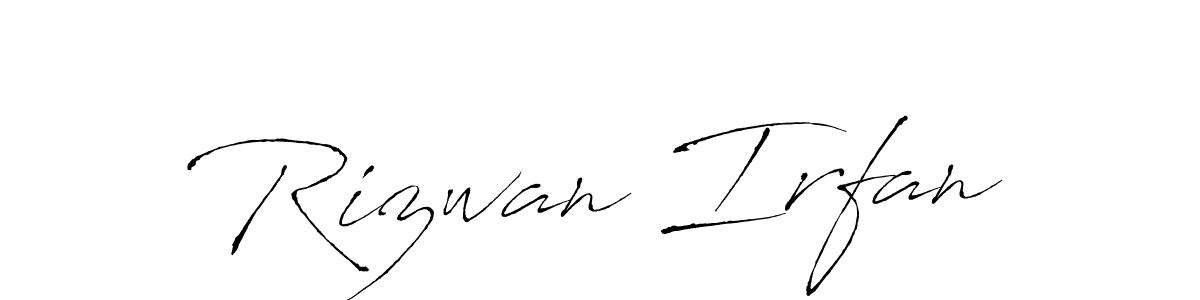 Make a beautiful signature design for name Rizwan Irfan. With this signature (Antro_Vectra) style, you can create a handwritten signature for free. Rizwan Irfan signature style 6 images and pictures png