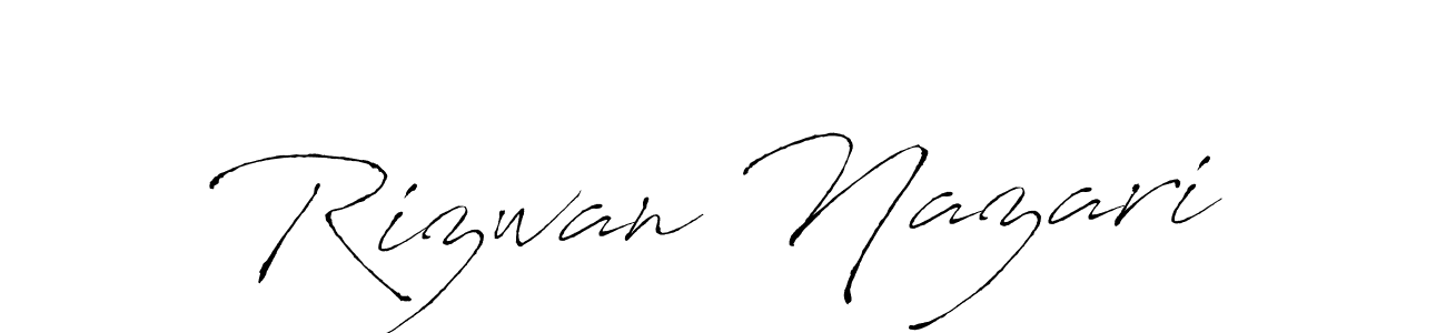 Rizwan Nazari stylish signature style. Best Handwritten Sign (Antro_Vectra) for my name. Handwritten Signature Collection Ideas for my name Rizwan Nazari. Rizwan Nazari signature style 6 images and pictures png